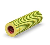 ERKO Nastro Isolante Elettrico PVC 15mm x 10m, 10pz, Giallo-Verde, 6kV