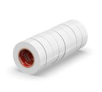 ERKO Nastro Isolante Elettrico PVC 19mm x 20m, 8pz, Bianco, 6kV