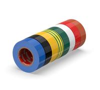 ERKO Nastro Isolante Elettrico PVC 19mm x 20m, 8pz, Multicolore, 6kV