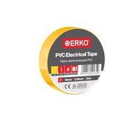 ERKO Nastro Isolante Elettrico PVC 19mm x 20m, Giallo, 6kV