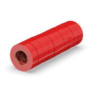 ERKO Nastro Isolante elettrico rosso 15 mm x 10 m 10 Pezzi, PVC Per isolare, Riparare e legare, nastro adesivo, Per tensioni fino a 6 kv, elettrici professionali, flessibile, autoestinguente