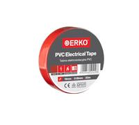 ERKO Nastro Isolante elettrico rosso 19 mm x 20 m PVC Per isolare Riparare e legare, nastro adesivo, Per tensioni fino a 6 kv, elettrici professionali, flessibile, autoestinguente