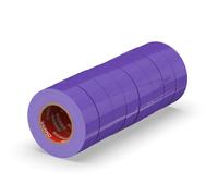 ERKO Nastro Isolante elettrico viola 19 mm x 20 m 8 Pezzi PVC Per isolare, Riparare e legare, nastro adesivo, Per tensioni fino a 6 kv, elettrici professionali, flessibile, autoestinguente