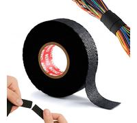 ERKO Nastro telato isolante nero, adesivo per cablaggi automobilistici e cablaggi 15 m x 19 mm, schermato, resistente al calore