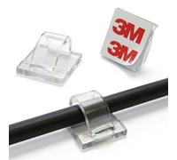 ERKO portacavi autoadesivi trasparenti 50 fermacavi per la gestione dei cavi, accessori per la scrivania, ideali per la casa, l'ufficio, supporto per luci fiabesche, 1,4x1,4cm