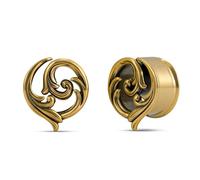 ERKUOO 2 dilatatori per orecchie, stile gotico, barocco, occulto, 6 mm - 25 mm, dilatatori a doppia svasatura, gioielli per donne e uomini, alternativa alla moda
