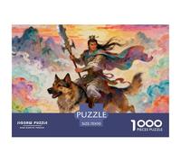 Erlang Shen, Puzzle 1000 Pezzi, Esercizio Mentale Divertente E Rilassante, Ideale Per Cornici Decorative, Adatto Dai 12 Anni, Mythological Figure, 70x50cm/1000pcs