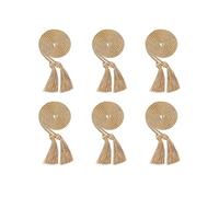 Erligo 2 pezzi/6 cordoncini d'onore intrecciati in tinta unita, con nappa, per laurea, master e dottore, lunghezza 172,7 cm (6, oro anticoH24)