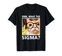 Erm What-The Sigma Cat Meme Selfie Cat indossa occhiali da sole Maglietta