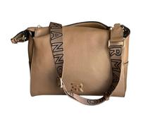 Ermanno Firenze Large Hobo Victoria in ecopelle taupe con chiusura a cerniera. Completa di tracolla in dotazione. Misure 31x24 cm.