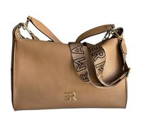 Ermanno Firenze Large Hobo Victoria in ecopelle taupe con chiusura a cerniera. Completa di tracolla in dotazione. Misure 38x26 cm.