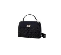 ERMANNO FIRENZE Small Flap Bag ADA Straw Black