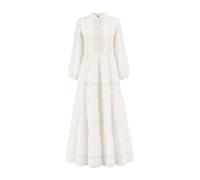 Ermanno Scervino - Abito Camicia Lungo con Inserti in Pizzo - - Dresses - Donna - Bianco - L