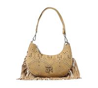 Ermanno Scervino, ,Bags ,Donna ,Beige ,ONE SIZE Laser Cut Fringe Handbag