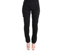 Ermanno Scervino Black Cotton Slim Fit Casual Pants - IT38|XS