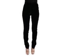 Ermanno Scervino Black Velvet Slim Fit Pants - IT42|M