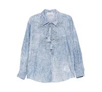 Ermanno Scervino, ,Blouses & Shirts ,Donna ,Blu ,L Ruffle-Detail Shirt