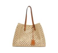 Ermanno Scervino - Borsa Tote Beige in Crochet con Logo - - Bags - Donna - Beige - ONE SIZE