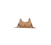 Ermanno Scervino, ,Bags ,Donna ,Beige ,ONE SIZE Elegante Borsa con Logo Frontale e Frange