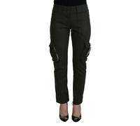 Ermanno Scervino Green Lace Up Leg Women Tapered Pants - IT40|S