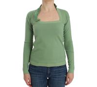 Ermanno Scervino Green Wool Blend Striped Long Sleeve Sweater - IT46 | L