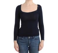 Ermanno Scervino Lingerie Blue Top Blouse Jumper Lace Rayon - IT40 | XS