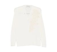 Ermanno Scervino - Maglia con applicazioni e scollo a V - - Knitwear - Donna - Bianco - S