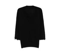 Ermanno Scervino - Top in Pizzo Floreale Nero - - Knitwear - Donna - Nero - M