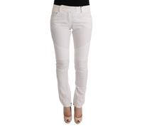 Ermanno Scervino White Cotton Slim Fit Casual Pants - IT40|S