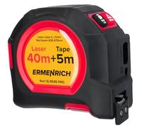 Ermenrich Reel SLR545 PRO Misuratore Laser a Nastro Digitale 40M Misura Lunghezza Area Volume Display LCD Blocco Automatico Funzione Memoria Unità in Pollici Piedi Metri per Casa Edilizia Nero