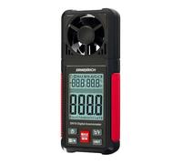 Ermenrich Seek DN10 Anemometro Digitale Portatile Flusso D’Aria Temperatura Umidità Con Display Retroilluminato Memorizzazione Max Min Auto Spegnimento Batteria Portatile HVAC Interno Esterno