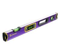 Ermenrich Verk LL60 Livella Digitale Inclinometro 0-360° 2 Bolle 600 mm Cambio Unità Display LCD Spegnimento Automatico Allarme Sonoro IP54 Batteria Inclusa per Edilizia e Fai da Te