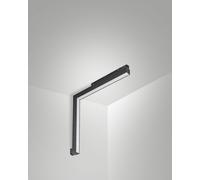 ERMES ANGOLO INTERNO NERO 3000K 2480LM 20W OPALE ON/OFF