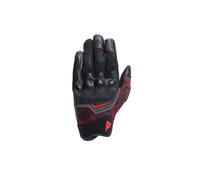DAINESE - Ermex Gloves, Guanti da Moto Estivi, Uomo, Nero/Rosso-Lava, L
