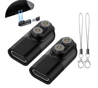 Ermorgen 2 Pezzi Adattatore di Ricarica di Tipo C Compatibile con I Modelli LED-LENSER P&H Adattatore Compatibile con il Cavo di Ricarica del Caricatore Magnetico - Nero
