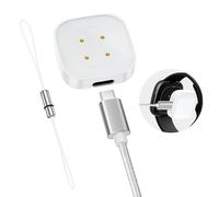 Ermorgen Adattatore di Ricarica USB-C Compatibile con Fitbit Versa 4/Versa 3/Sense 2/Sense/Ace LTE, Google Pixel Watch 3/Pixel 2, Caricabatterie Magnetizzato con Cavo di Ricarica in Nylon da 1M