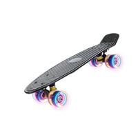 ERNAN Skateboard da 56 cm per bambini, cruiser, skateboard per bambini, adolescenti, adulti e principianti, ruote lampeggianti a LED in poliuretano con strumento a T tutto in uno