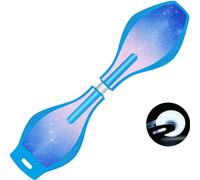 ERNAN Waveboard,Waveboard con LED Ruote,per bambini Street Surfen Caster Torsion Skateboard Double Decks Casterboard for Kids/Teens (Nebula Blue)