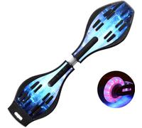 ERNAN Waveboard,Waveboard con LED Ruote,per bambini Street Surfen Caster Torsion Skateboard Double Decks Casterboard for Kids/Teens (Phantom Black)