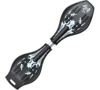 ERNAN Waveboard,Waveboard con LED Ruote,per bambini Street Surfen Caster Torsion Skateboard Double Decks Casterboard for Kids/Teens (Black D)