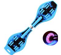 ERNAN Waveboard,Waveboard con LED Ruote,per bambini Street Surfen Caster Torsion Skateboard Double Decks Casterboard for Kids/Teens (Flame Blue)