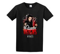 erne Man's Round Neck Roman Reigns Logo Sports T-Shirt Black S