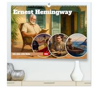 Ernest Hemingway (hochwertiger Premium Wandkalender 2026 DIN A2 quer), Kunstdruck in Hochglanz: Ein Leben zwischen Worten und Welten