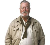Ernest Hemingway (Scarf) Half Body Buddy Cutout