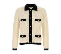 Ernest W. Baker - Stretch Crochet Cardigan - - Knitwear - Uomo - Bianco - M