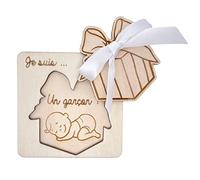 ERNESTINE - Biglietto per annuncio del sesso del bambino - regalo nascita gravidanza originale - annuncio originale per baby madrina e padrino - idea biglietto di annuncio gravidanza a sorpresa -