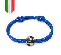 Ernestine - Bracciale da calcio regolabile in acciaio inossidabile - Idea regalo calcio uomo bambino - Bracciale sportivo calcio - Regalo uomo Natale compleanno festa del papà - accessorio squadra