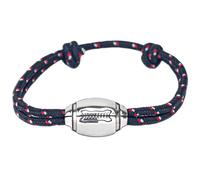 Ernestine - Bracciale rugby, misura regolabile, regalo perfetto per i giocatori di rugby, con pallone da rugby - bracciale rugby XV di Francia per uomo - regalo rugby uomo - regalo rugbyman, Grand,