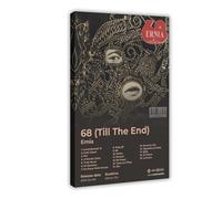 Ernia Art, Poster Hip Hop Music Album 68 Till The End Cover Tracklist Elegante Rapper Singer Fan Regalo Decorazione per Camera da Letto Decorazione per Ufficio Camera da Letto Decorazione per Ufficio