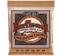 ERNIE BALL - 2146 - EARTHWOOD PHOSPHOR BRONZE MEDIUM LIGHT 12-54 - Acoustic Guitar Strings - Set